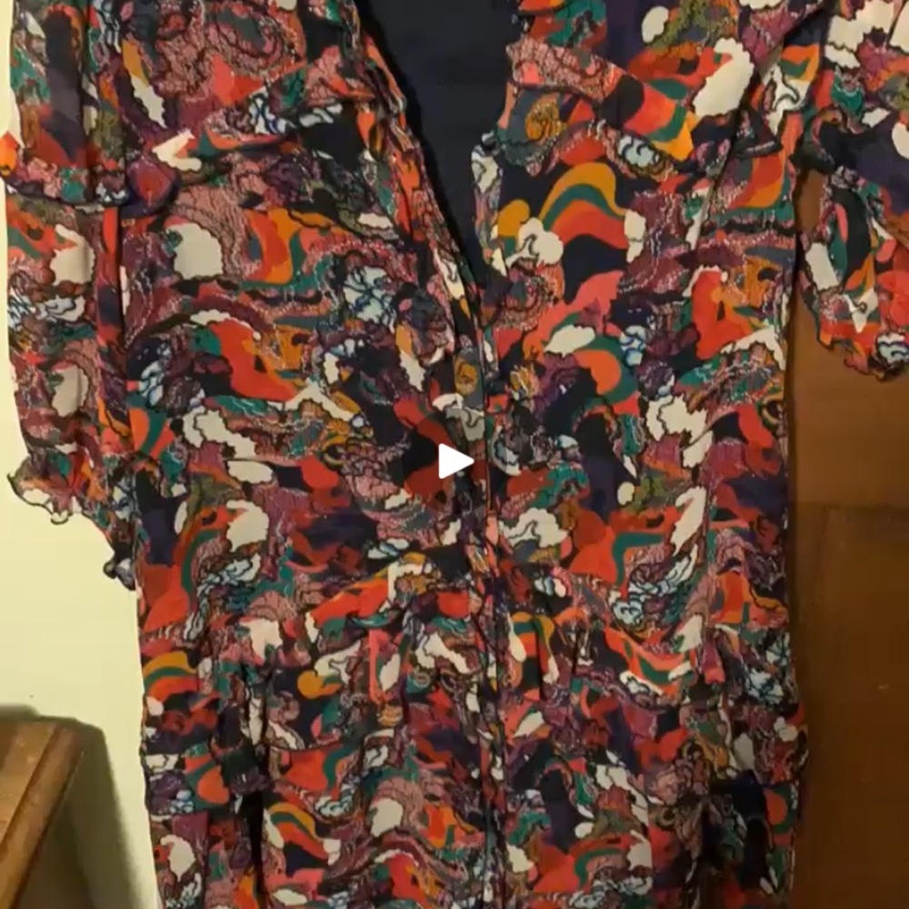 SALONI printed tilly ruffle dress - Picture 2 of 6